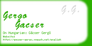 gergo gacser business card